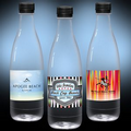 16.9 oz. Spring Water Full Color Label, Clear Glastic Bottle w/Black Cap
